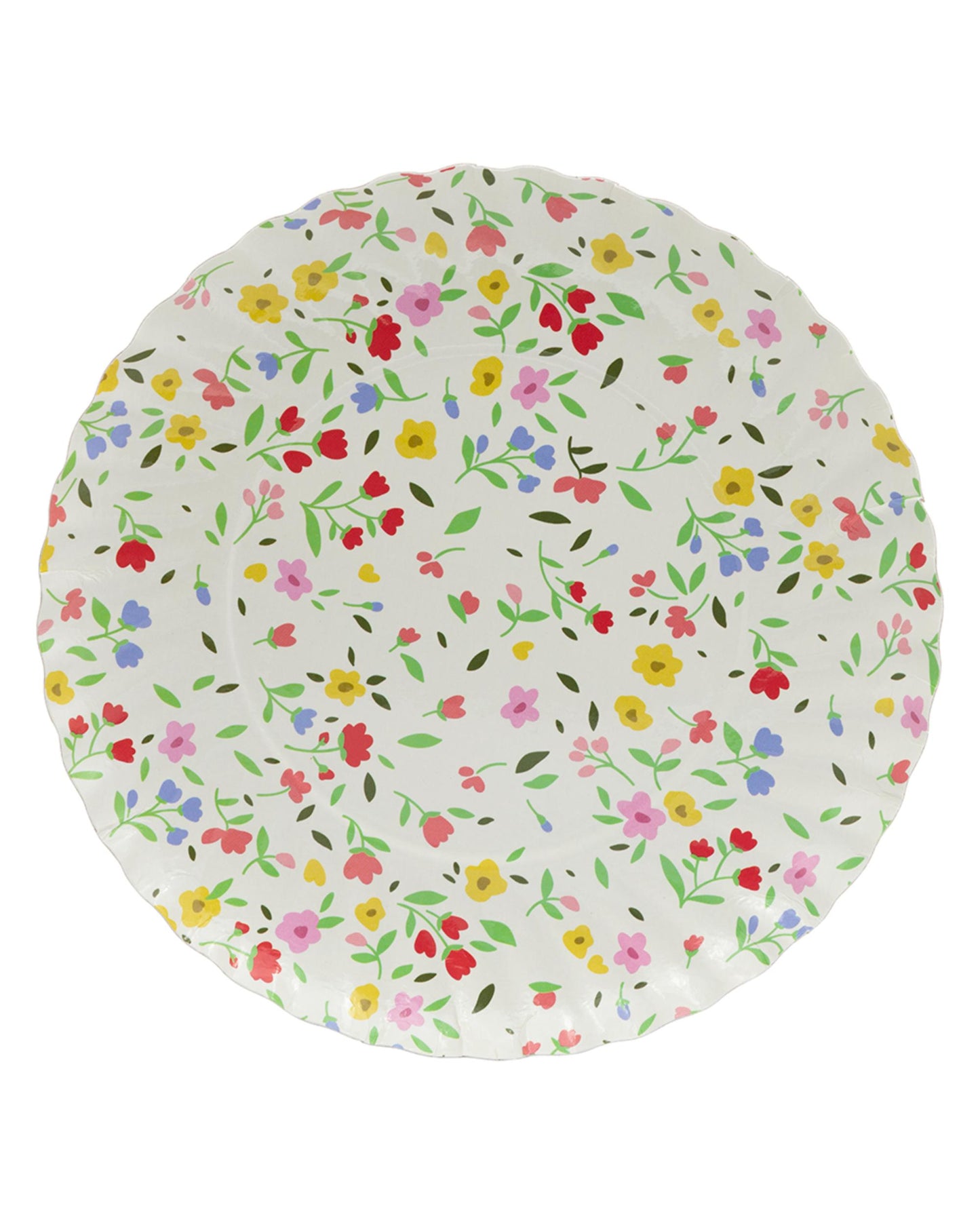 Pratos de papel flores Tam. G (5 Un.)
