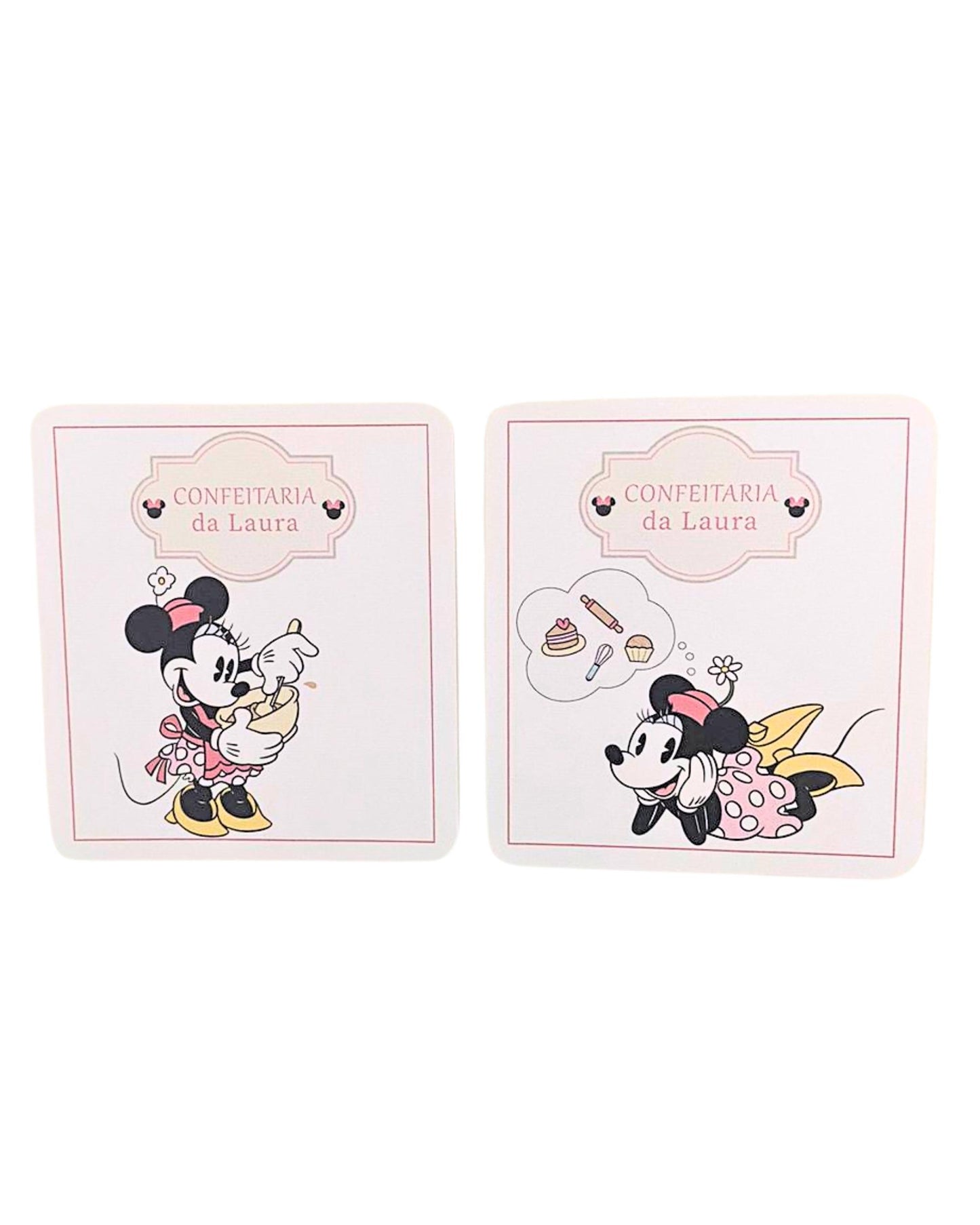 Quadrinhos decorativos minnie confeiteira (2 Un.)