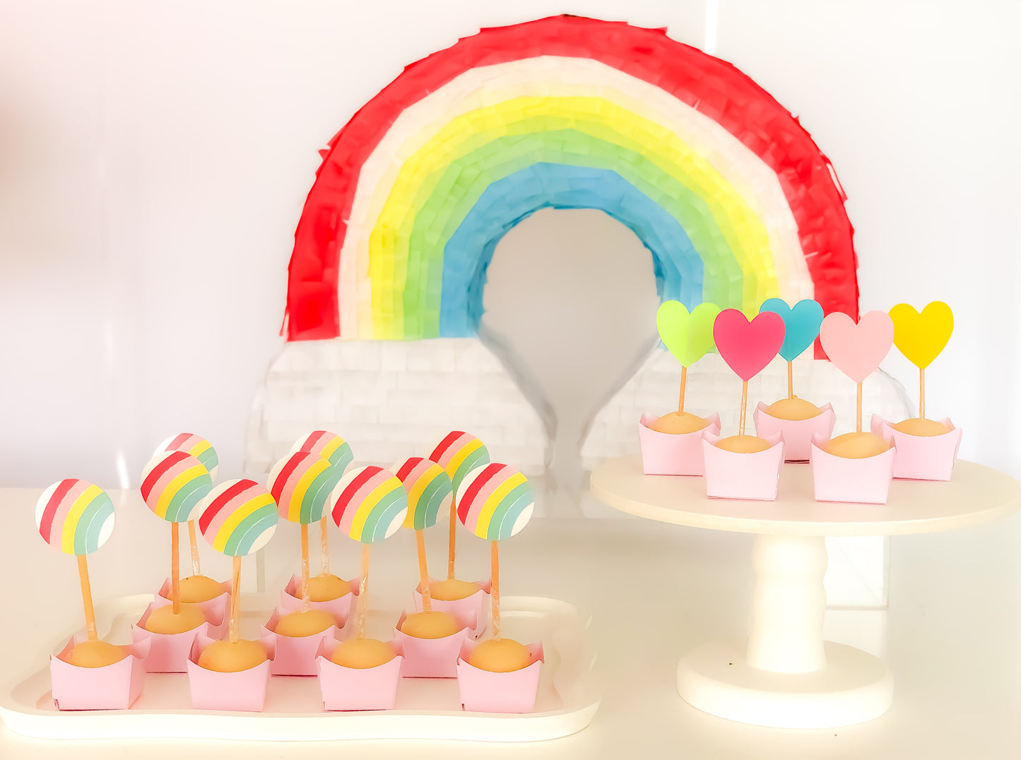 Topos de doces arco íris (10 Un.)