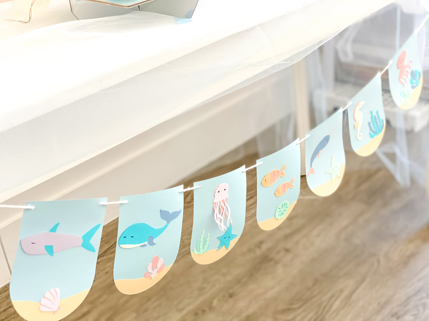 Kit Decoração Mar - Tamanho G Azul