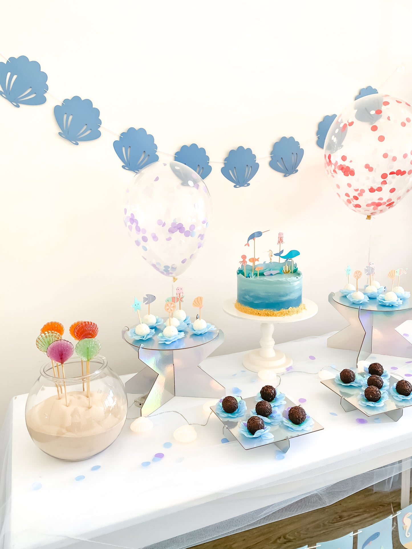 Kit Decoração Mar - Tamanho G Azul
