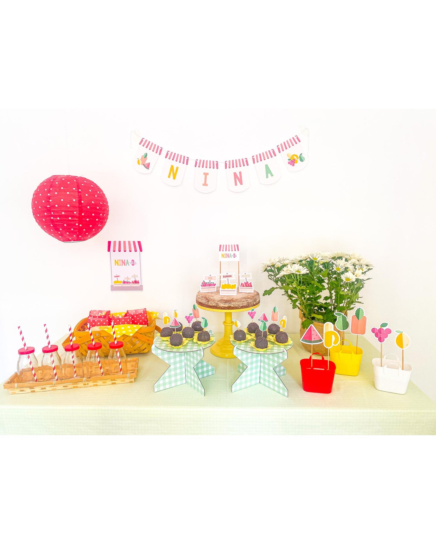 Kit Decoração Frutas - Tamanho G