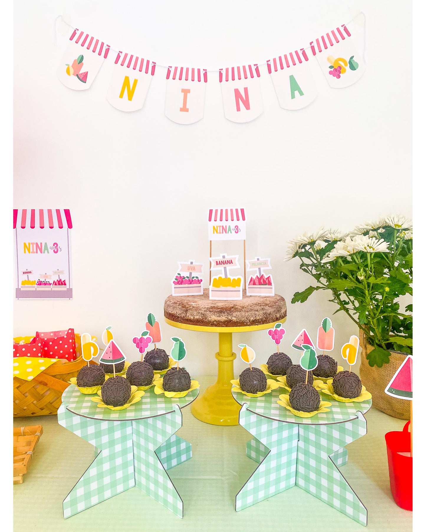 Kit Decoração Frutas - Tamanho G