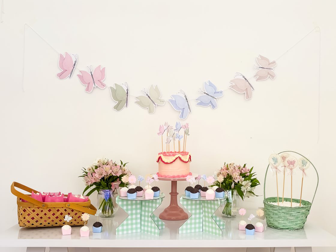 Kit Decoração Jardim das Borboletas - Tamanho M