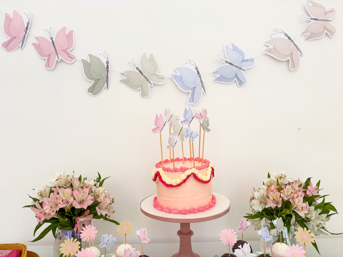 Kit Decoração Jardim das Borboletas - Tamanho G