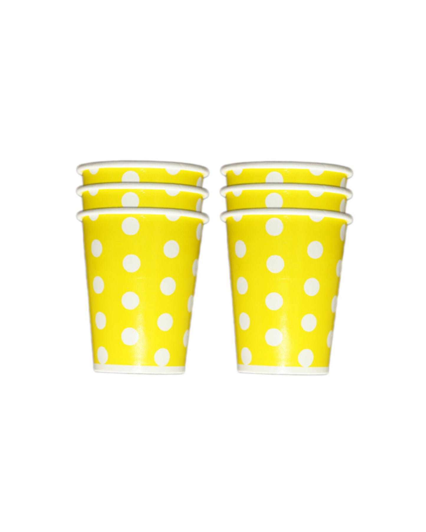 Copos papel poá amarelo (8 Un.)