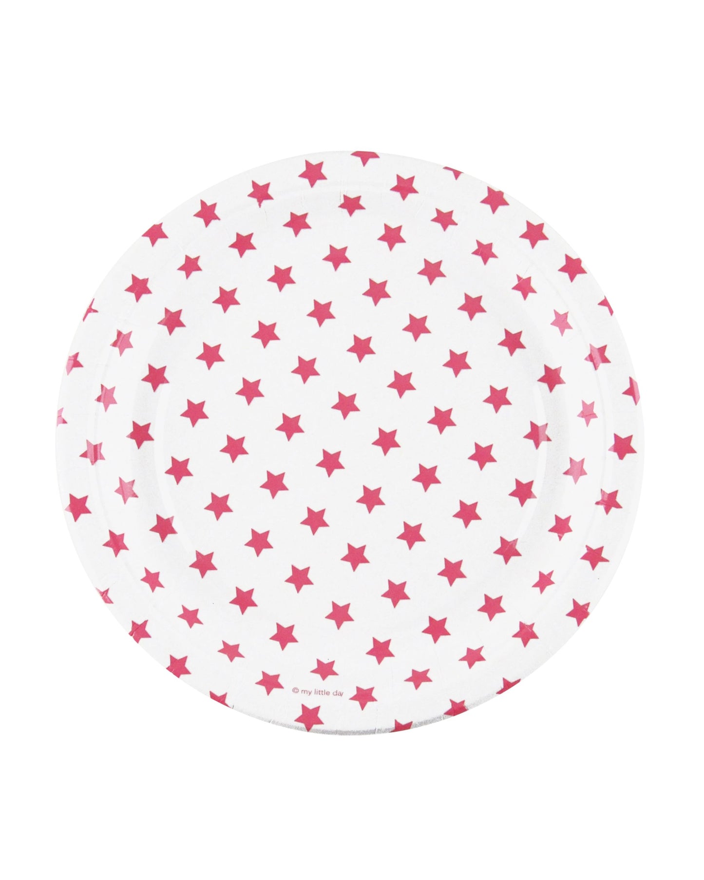 Pratos papel estrelas rosa (8 Un.)