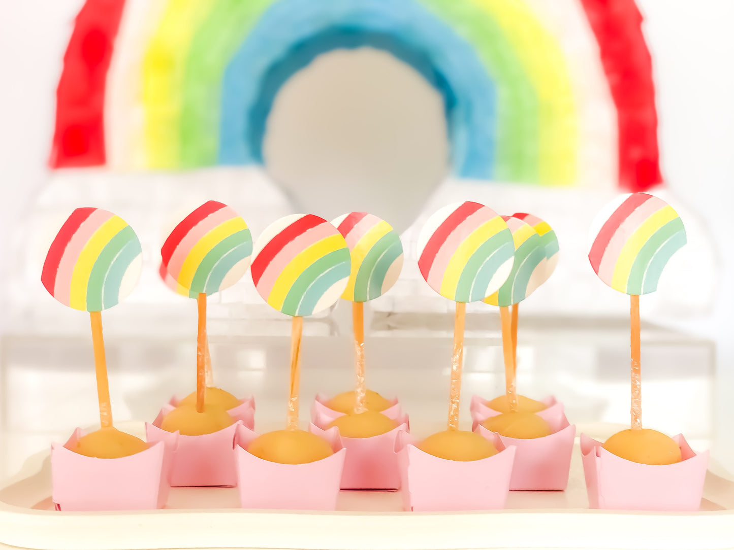 Topos de doces arco íris (10 Un.)