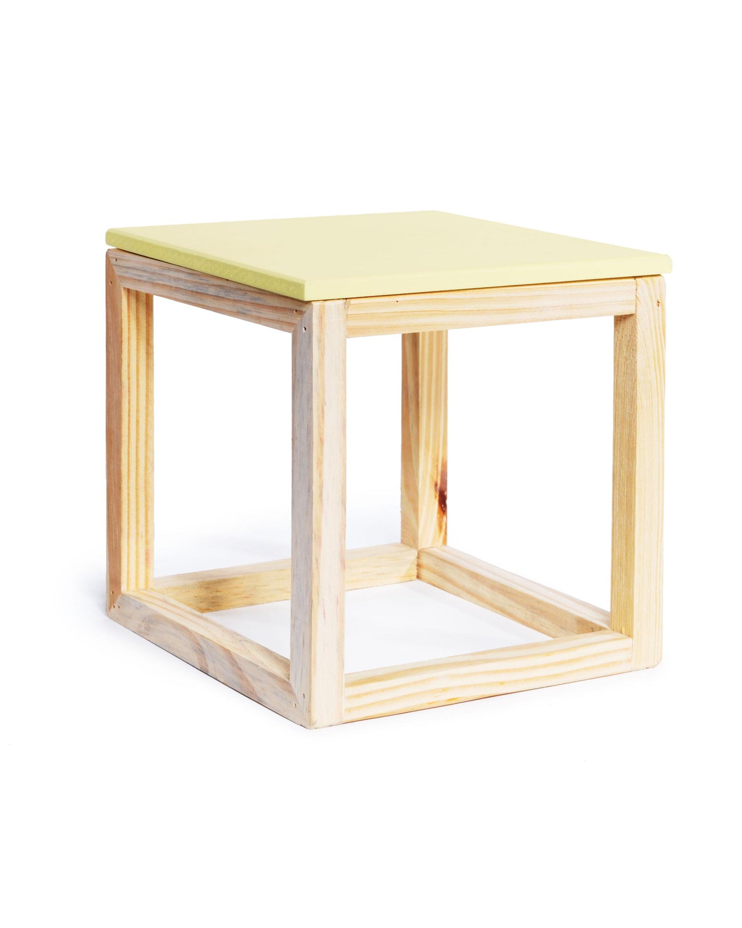 Cubo vazado de mesa amarelo P