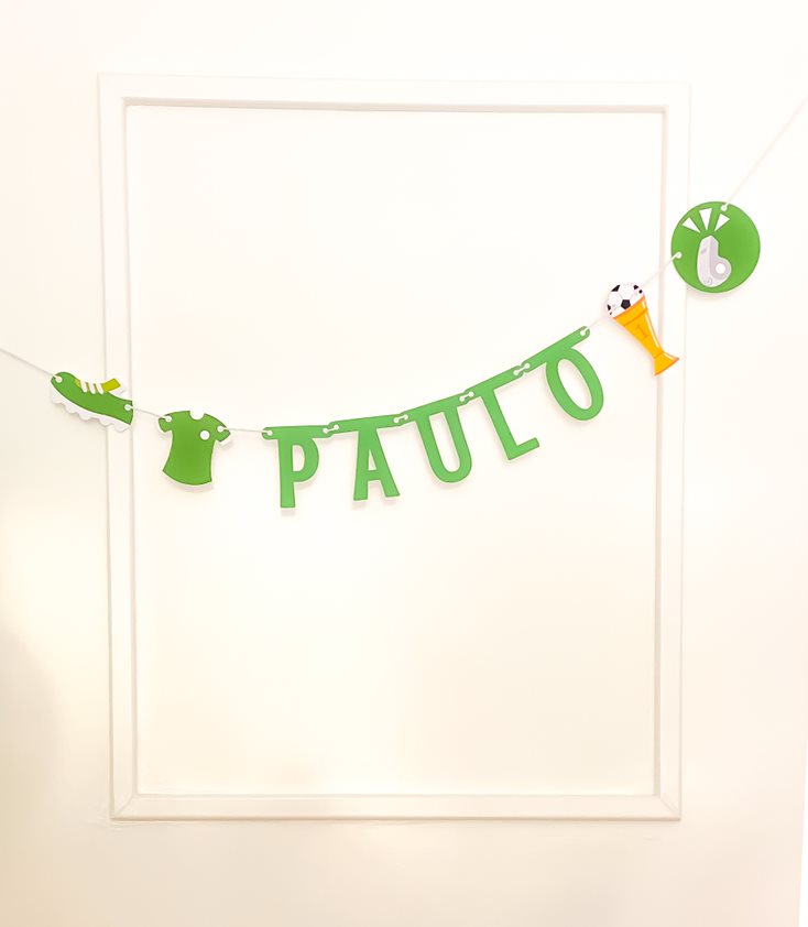 Guirlanda Futebol Verde e Branco