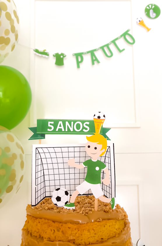 Topo de bolo gol Palmeiras