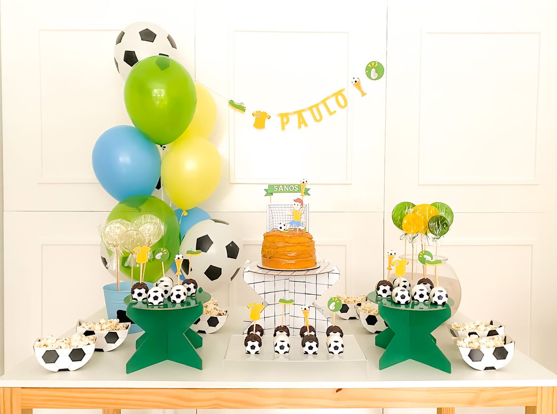 Guirlanda Futebol verde e amarelo