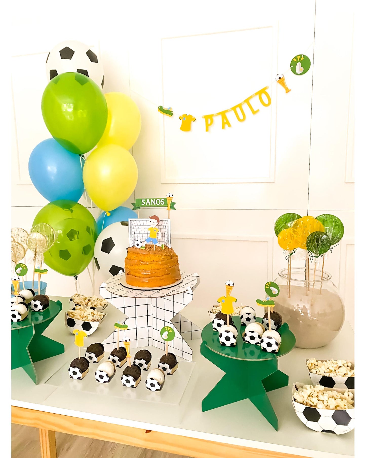 Kit Decoração Gol Brasil - Tamanho G