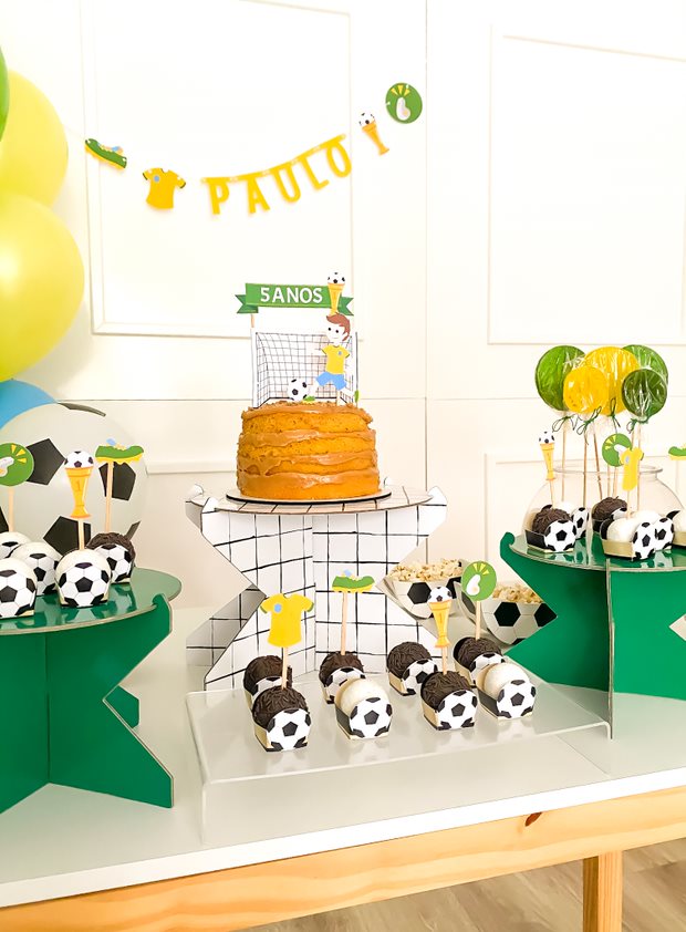 Guirlanda Futebol verde e amarelo