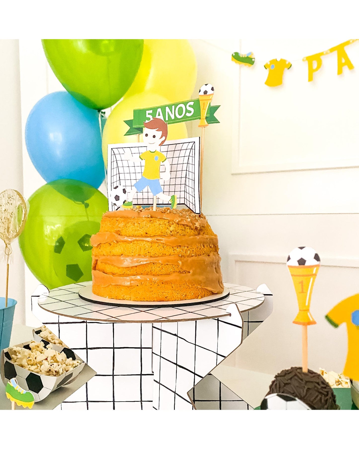 Kit Decoração Gol Brasil - Tamanho G