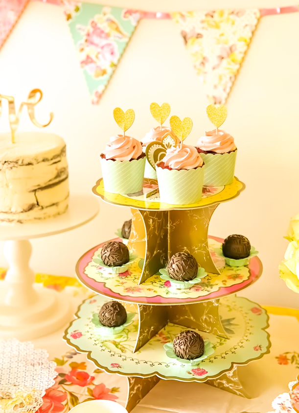 Topos de doces coração dourado (10 Un.)