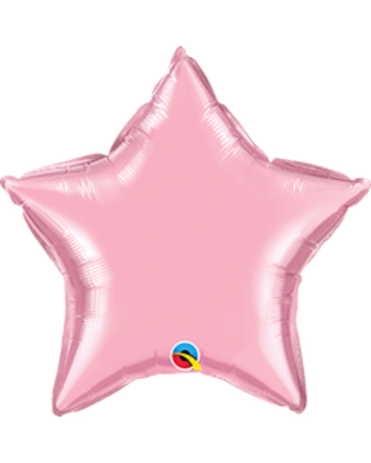 Balão estrela rosa claro 50cm