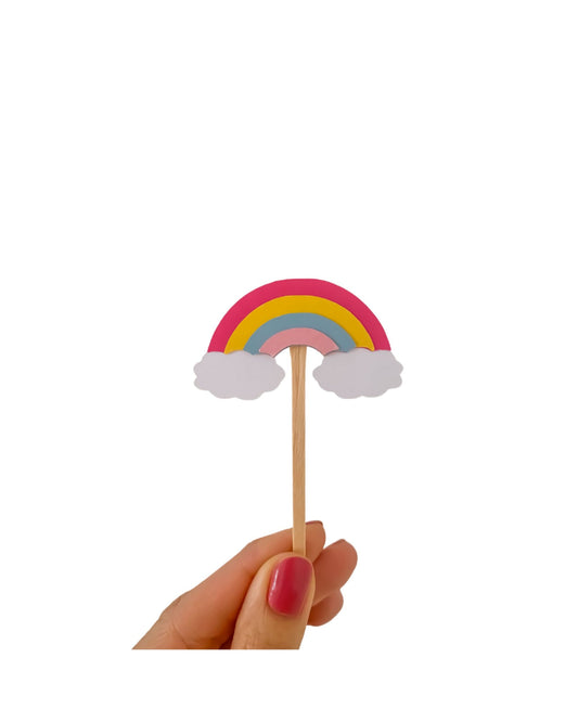 Topo de doces arco íris cores (10 Un.)