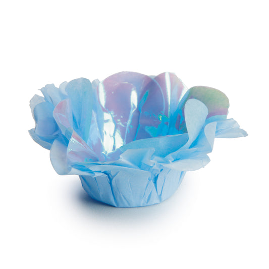 Forminhas de doces flor azul (40 Un.)