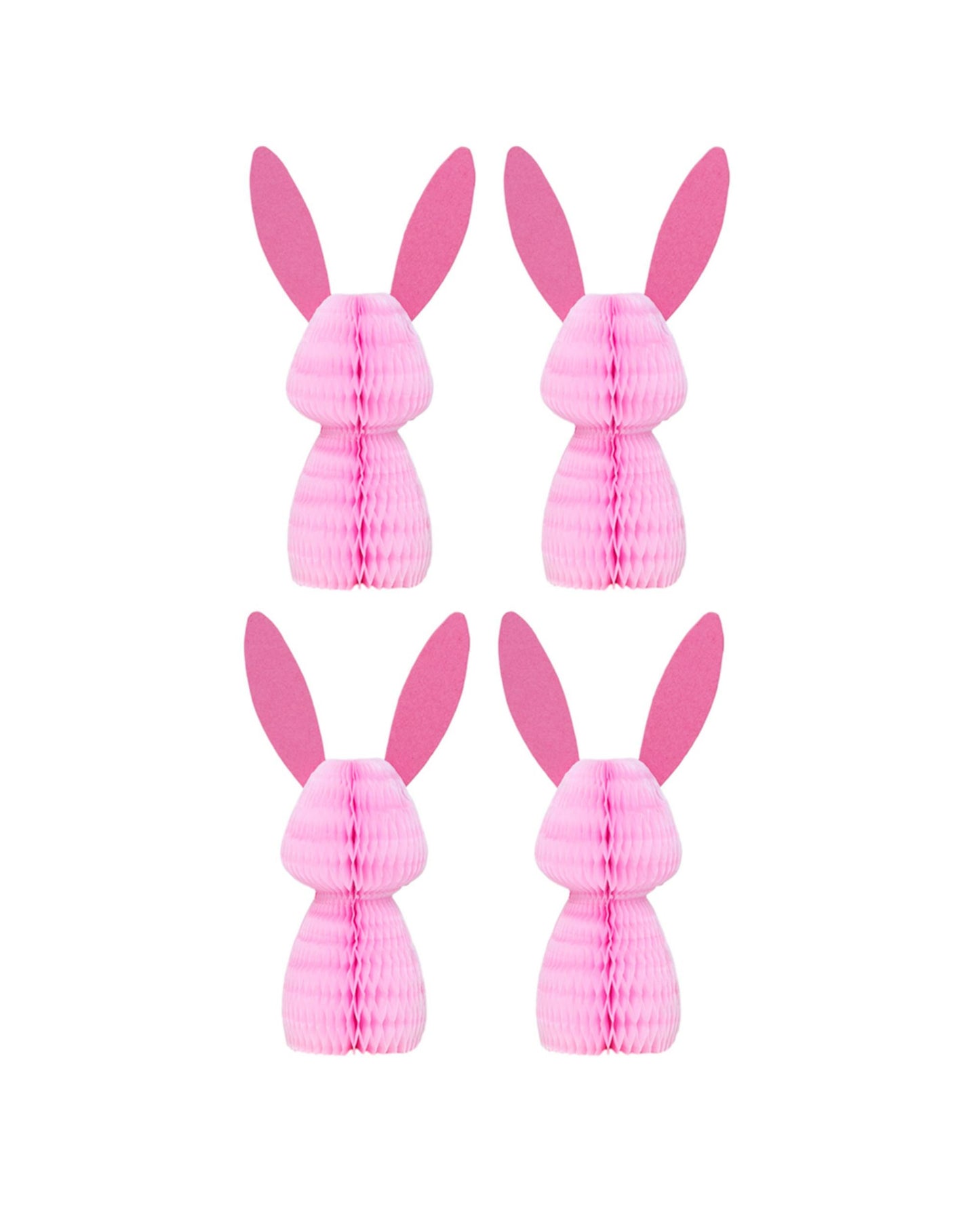 Coelhos papel pequenos rosa claro (4 Un.)