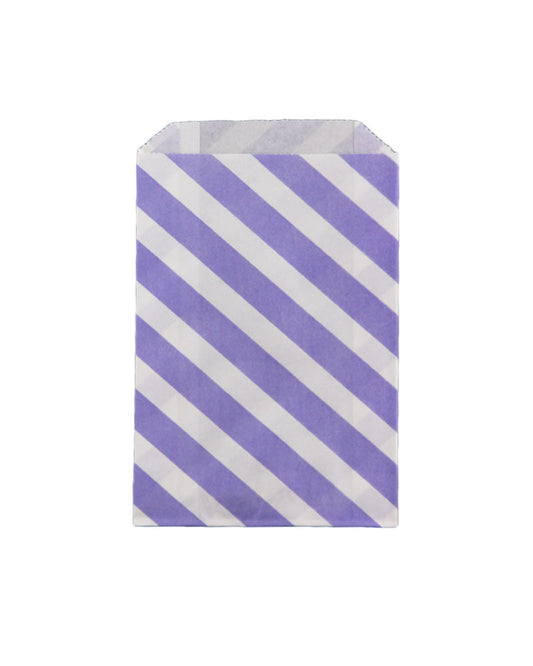 Saquinhos papel listras violeta (12 Un.)
