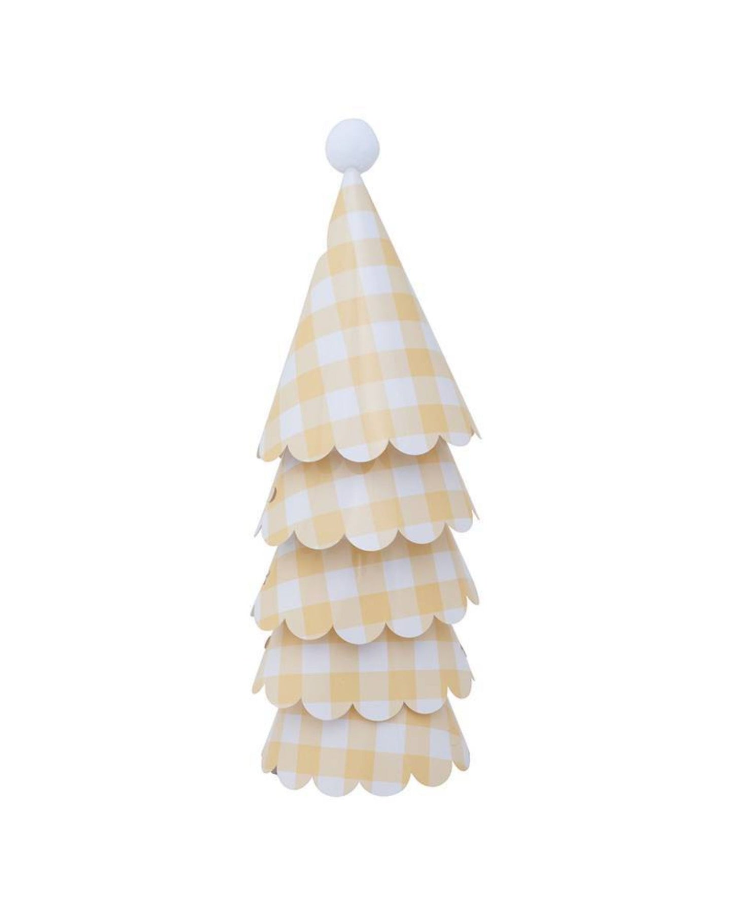 Chapéus Pompom Xadrez amarelo claro (5 und)