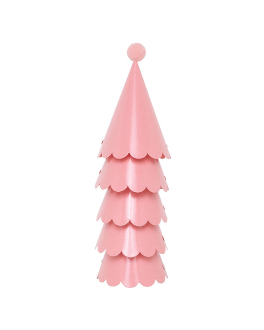 Chapéus pompom rosa médio (5 Un.)