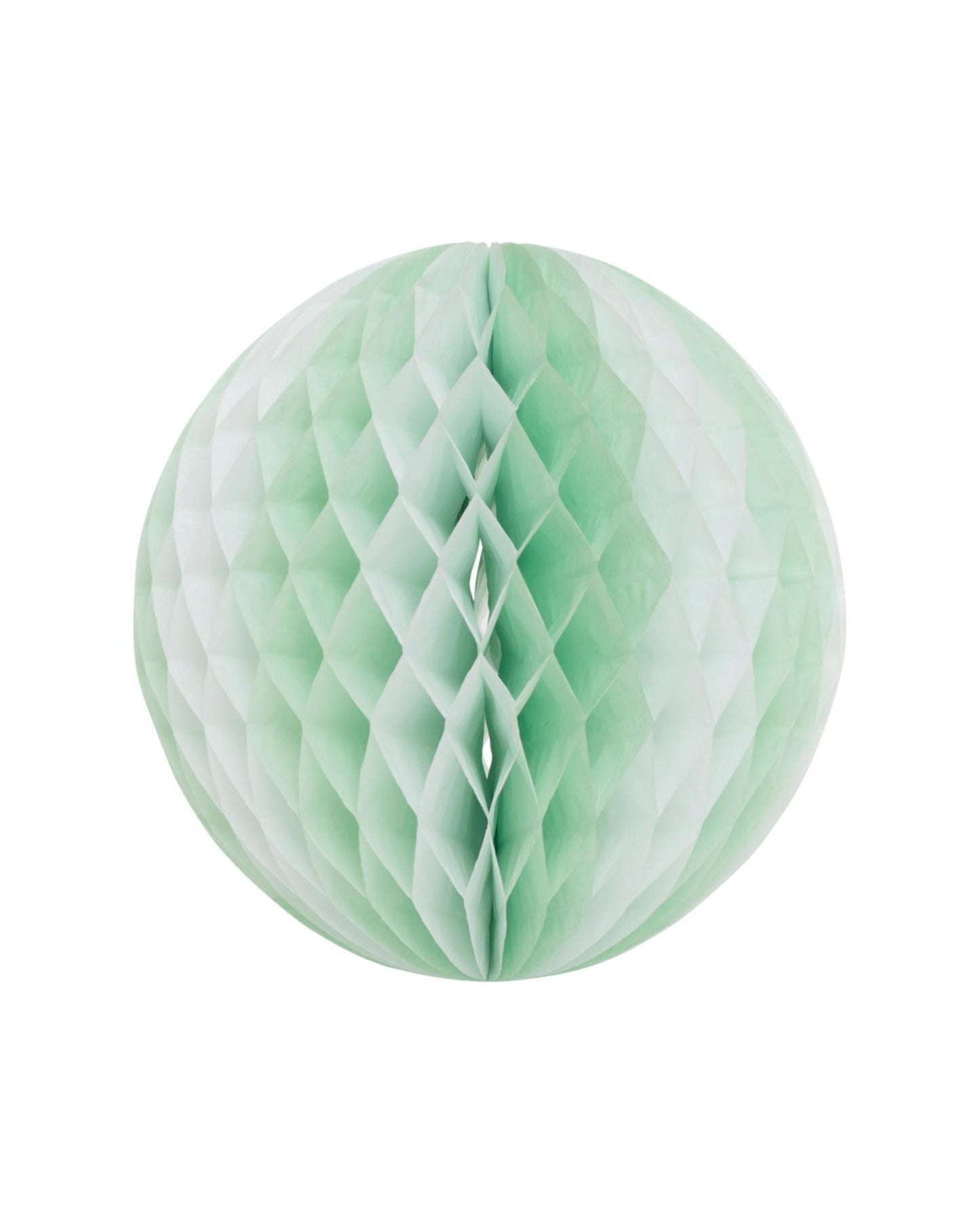 Bola papel listras verde claro 24cm