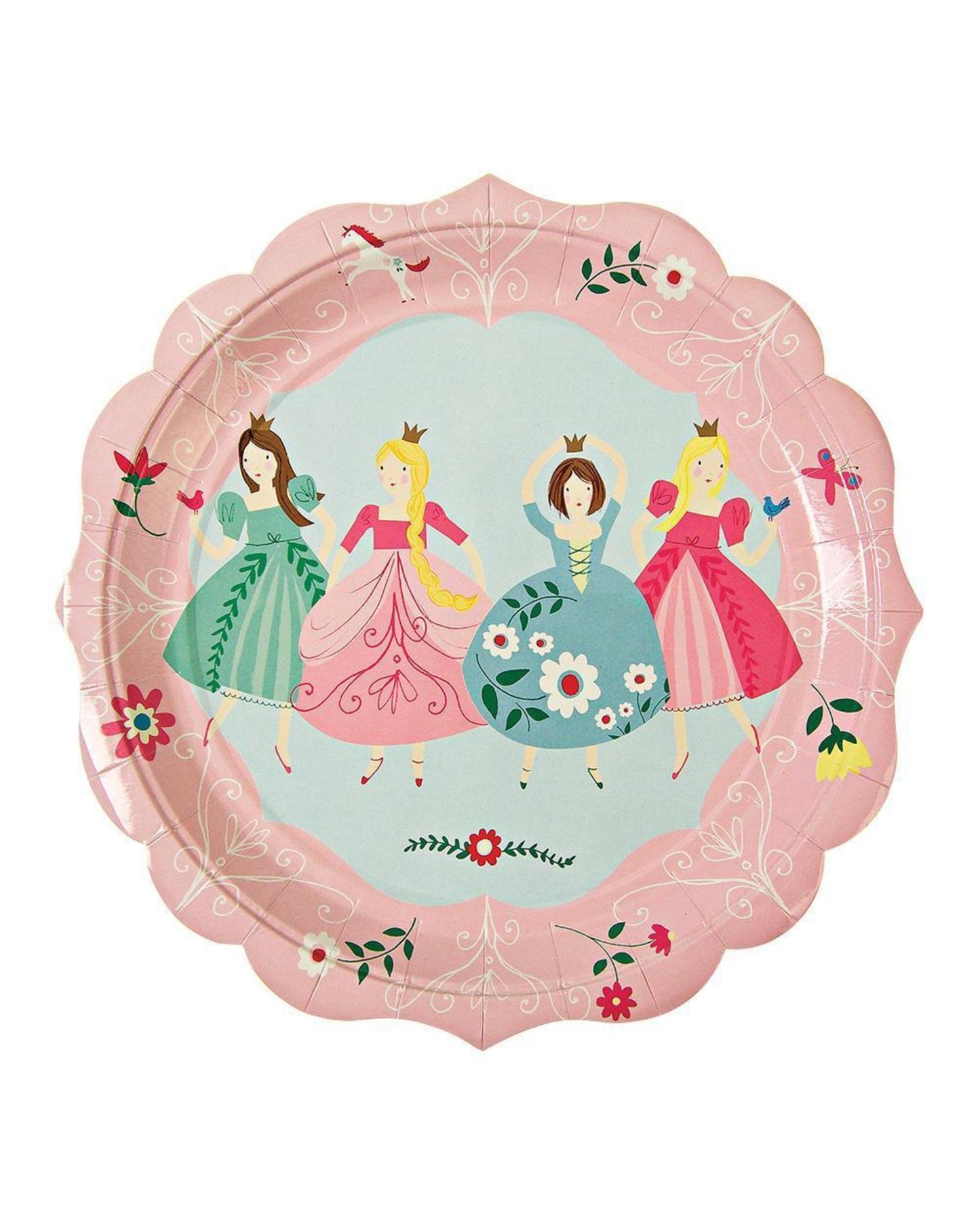 Pratos papel princesa gde (12 Un.)