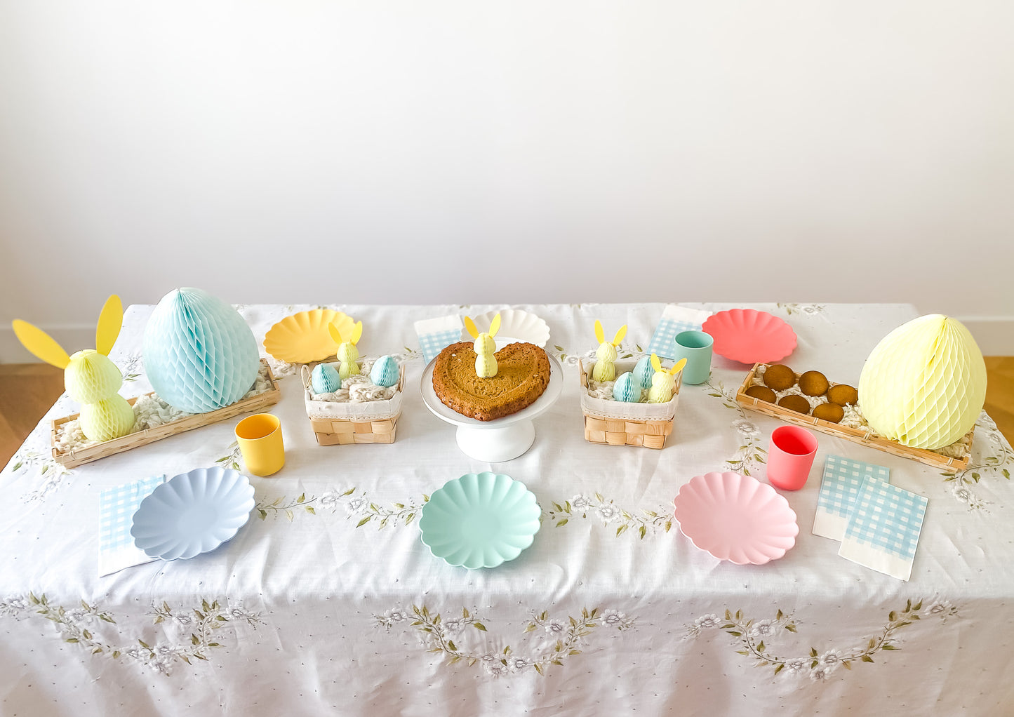 Kit decoração Páscoa amarelo e verde