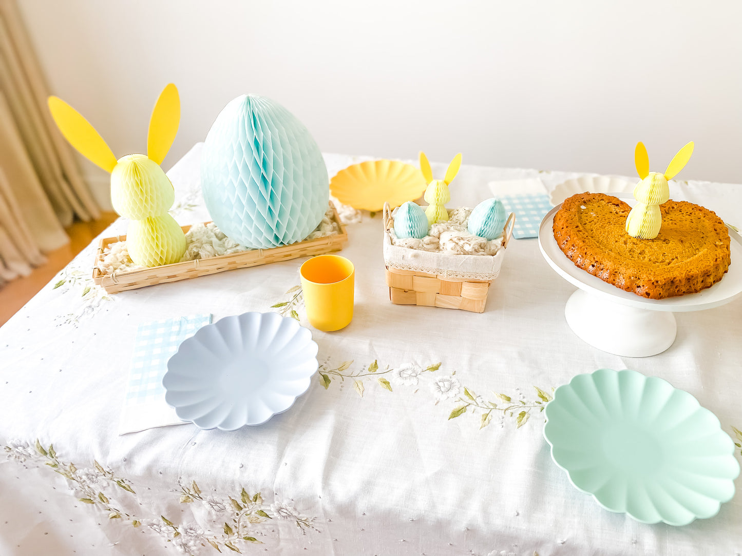 Kit decoração Páscoa amarelo e verde
