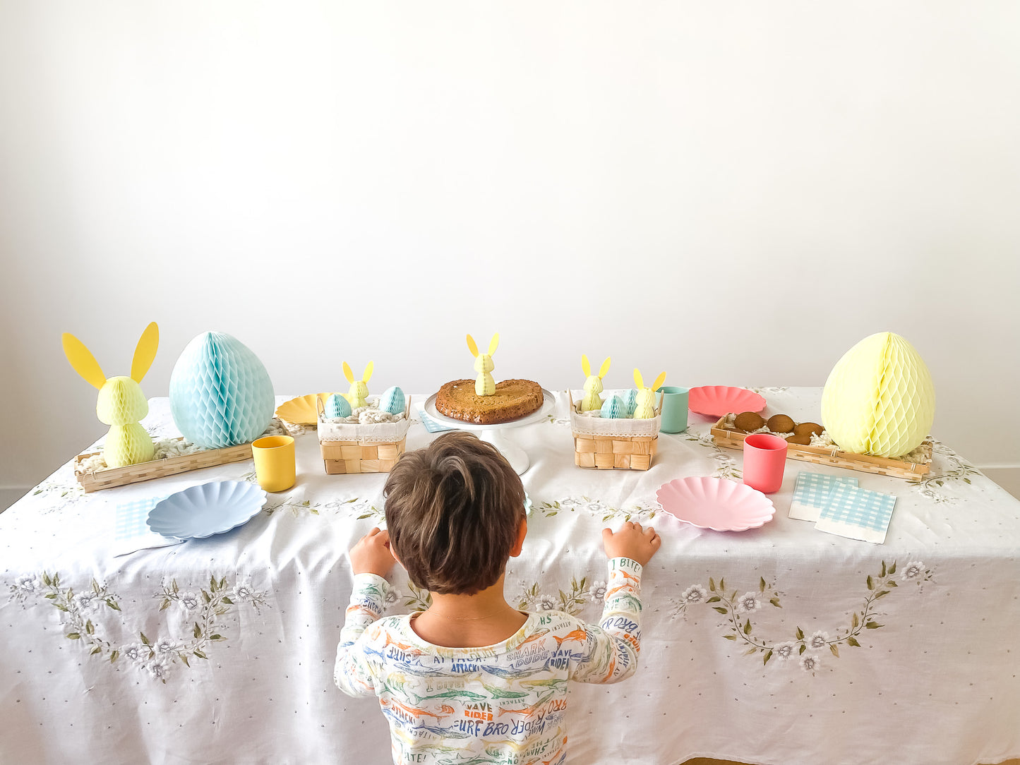 Kit decoração Páscoa amarelo e verde