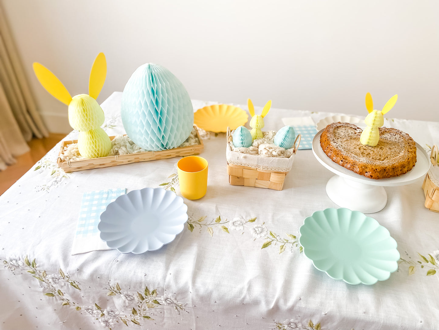 Kit decoração Páscoa amarelo e verde