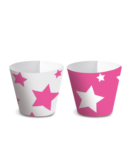 Forminhas de doces wrap estrelas rosa (36 Un.)