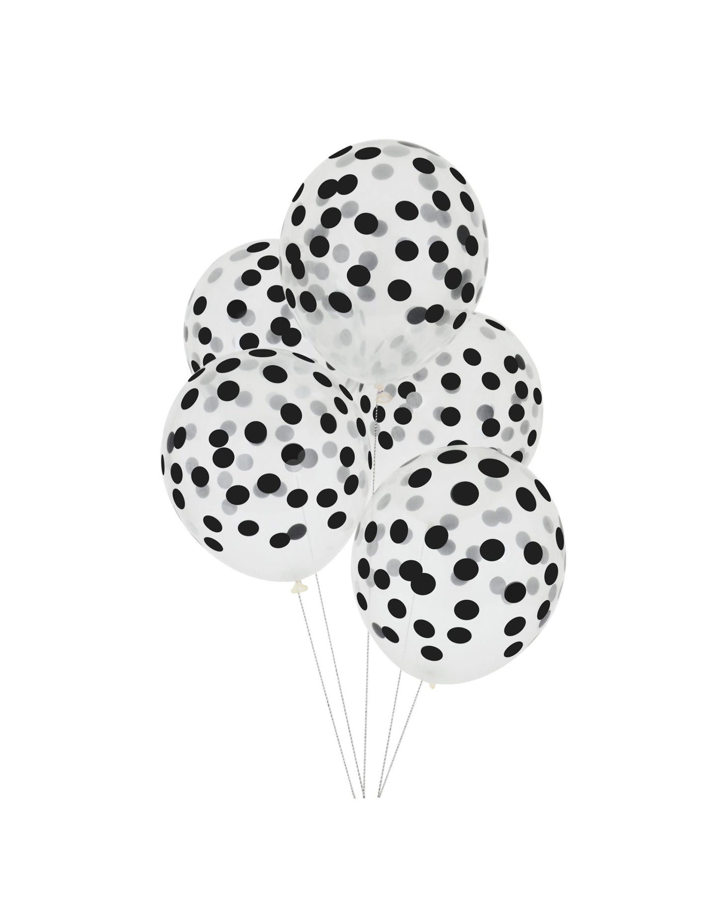 Balões confete preto (5 Un.)