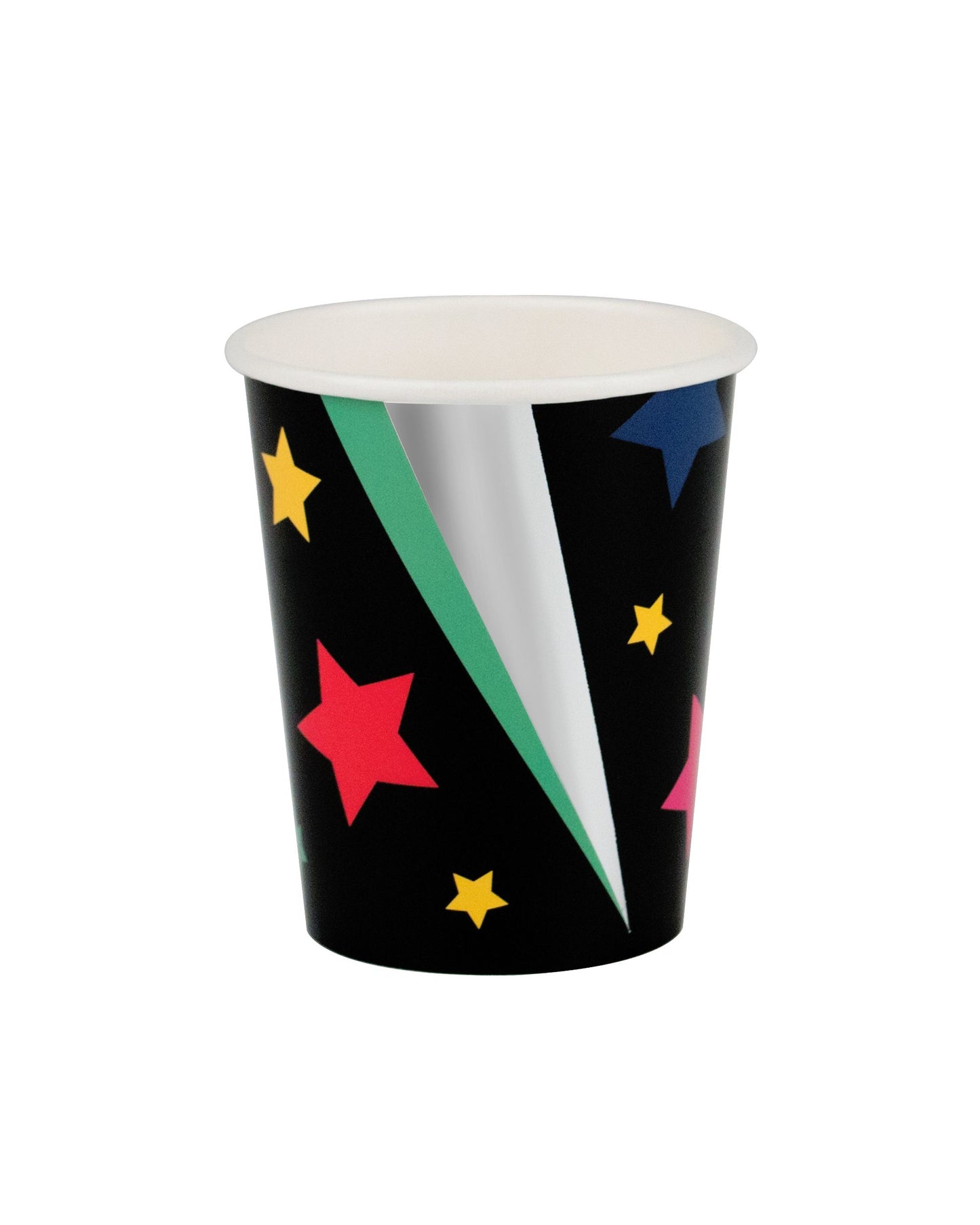 Copos papel estrelas coloridas (8 Un.)