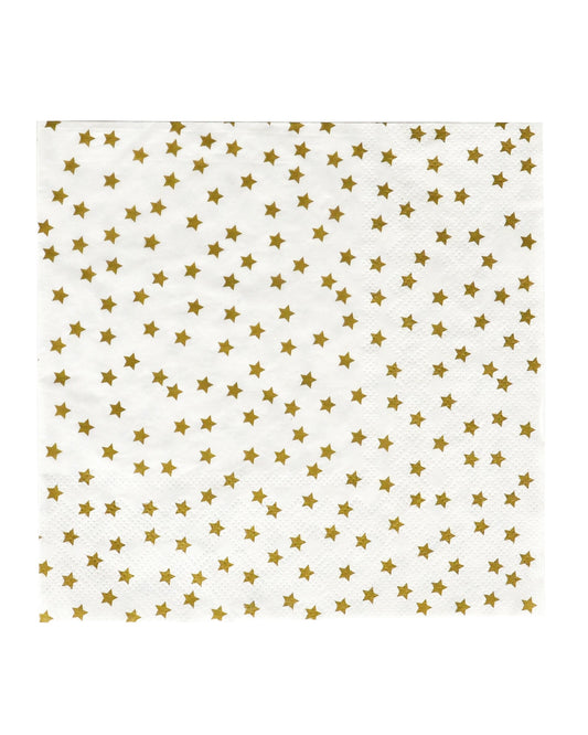 Guardanapos papel estrelas douradas (20 Un.)