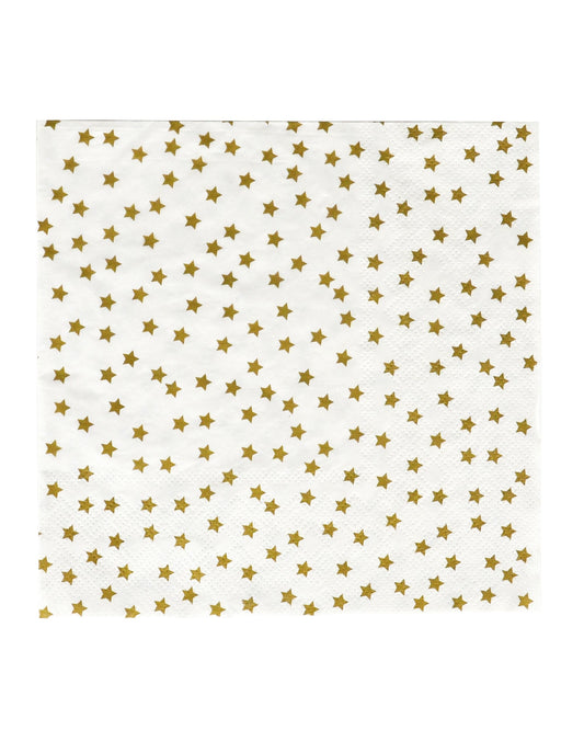 Guardanapos papel estrelas douradas (20 Un.)