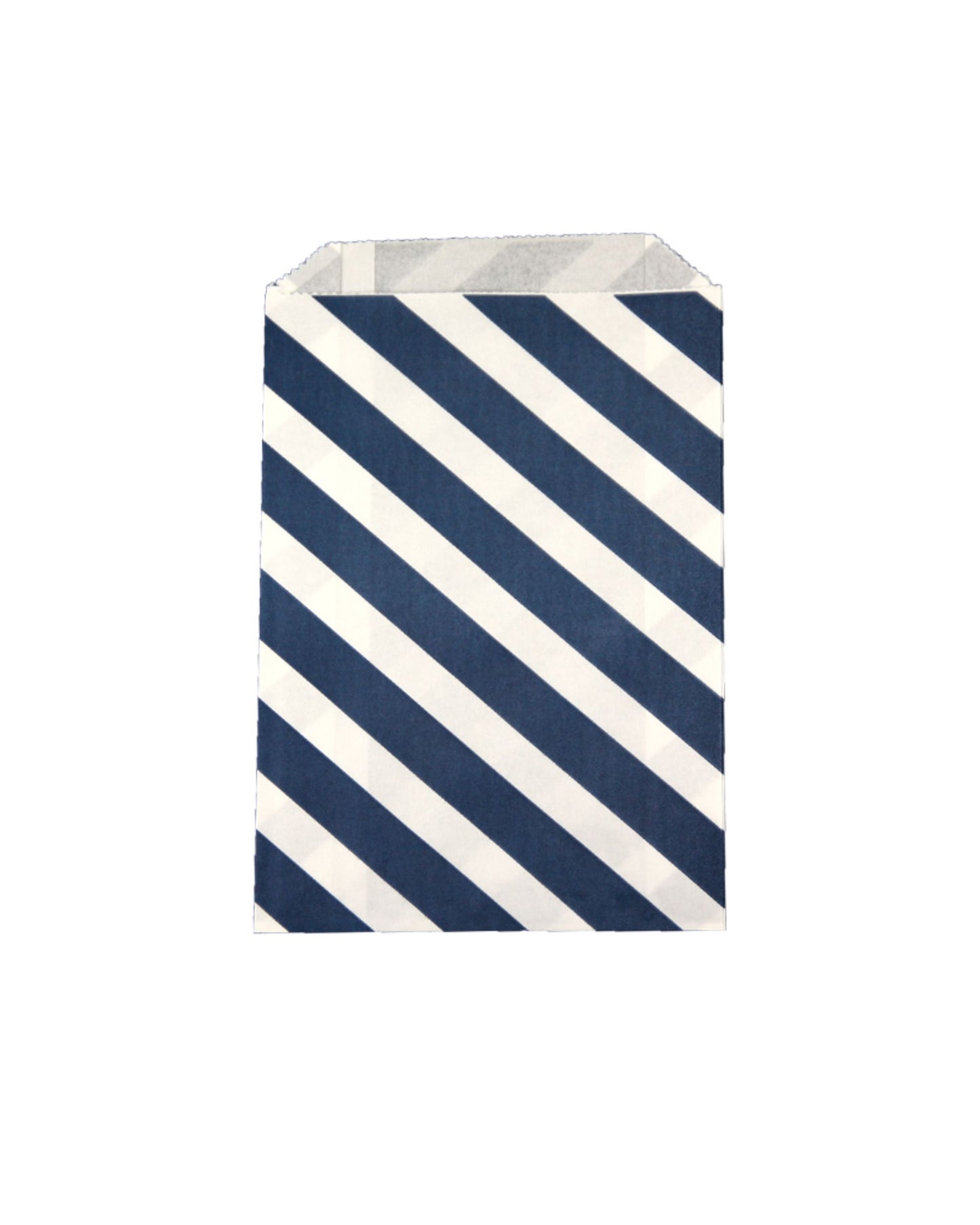 Saquinhos papel listras azul marinho (12 Un.)