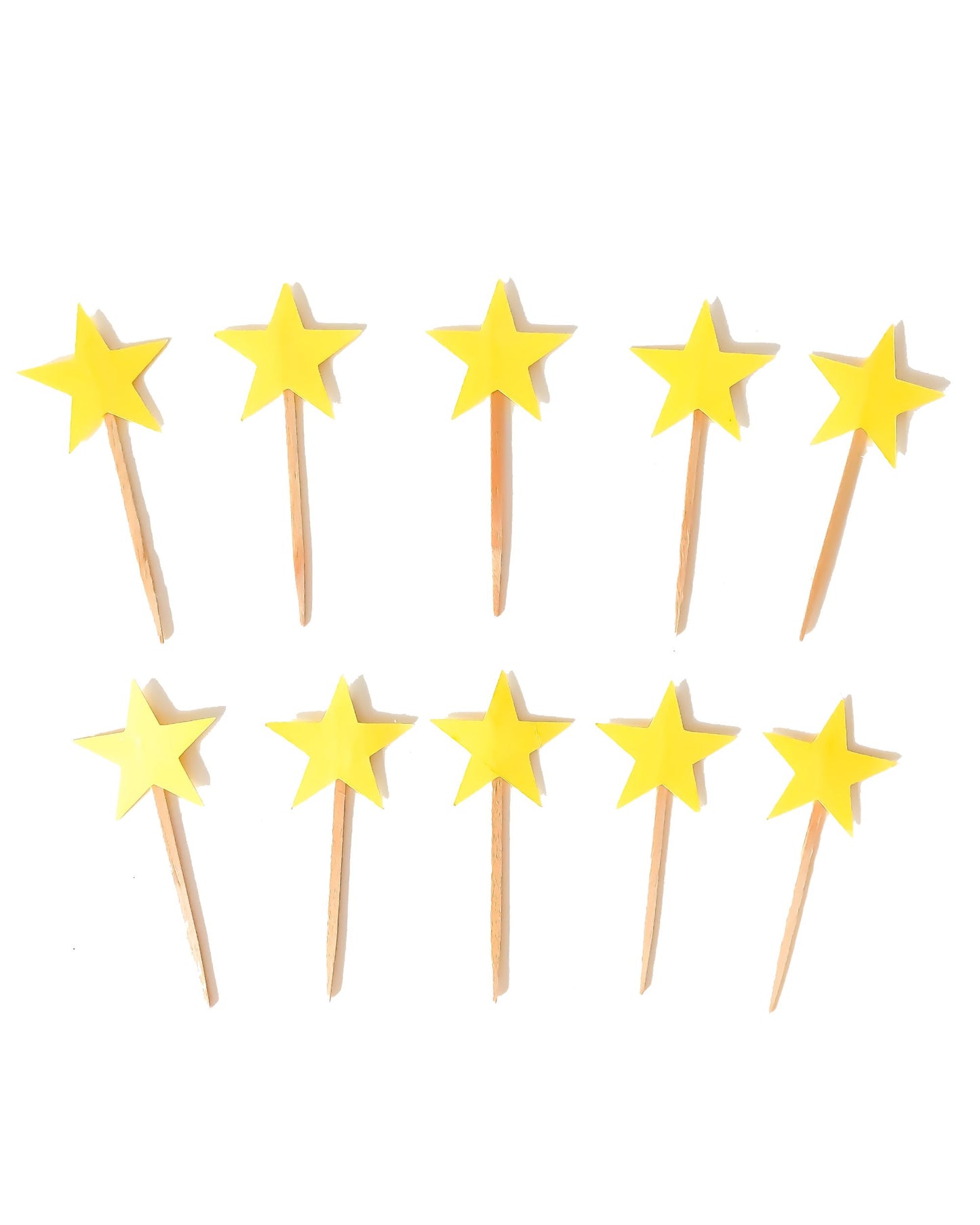 Topos de doces estrela amarela (10 Un.)