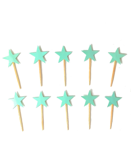 Topos de doces estrela verde (10 Un.)