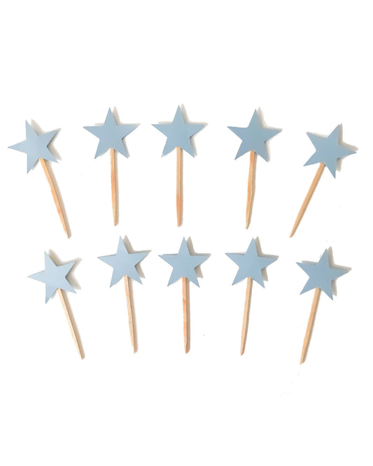 Topos de doces estrela azul (10 Un.)