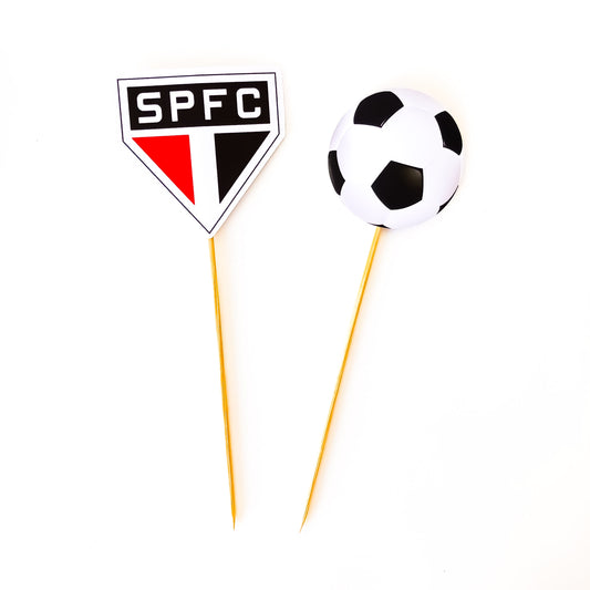 Topo de bolo futebol SPFC