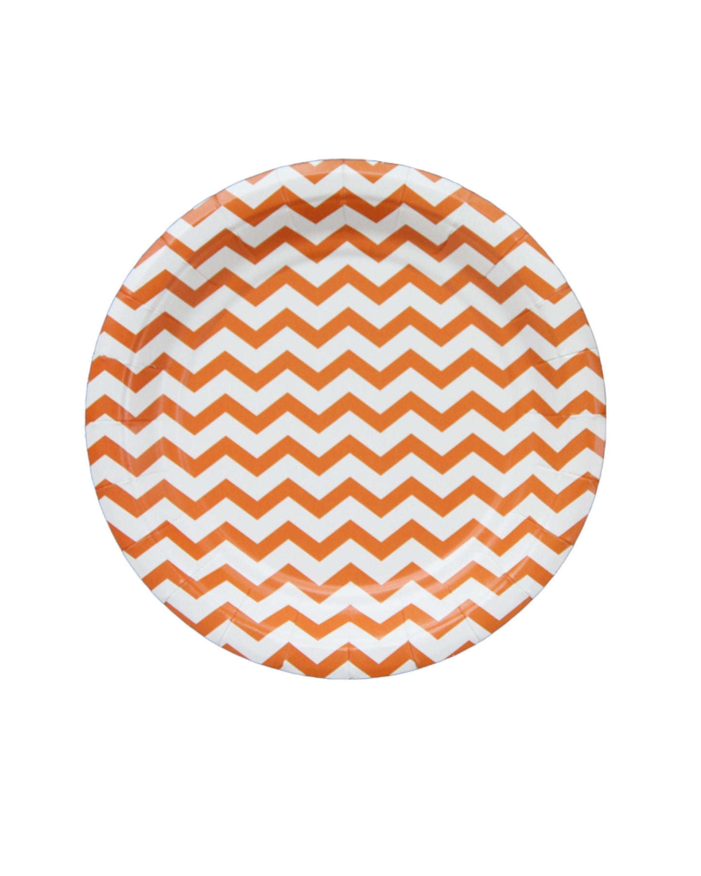 Pratos papel zig zag laranja (8 Un.)