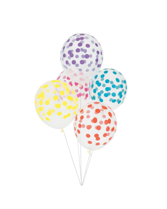 Balões confete colorido (5 Un.)