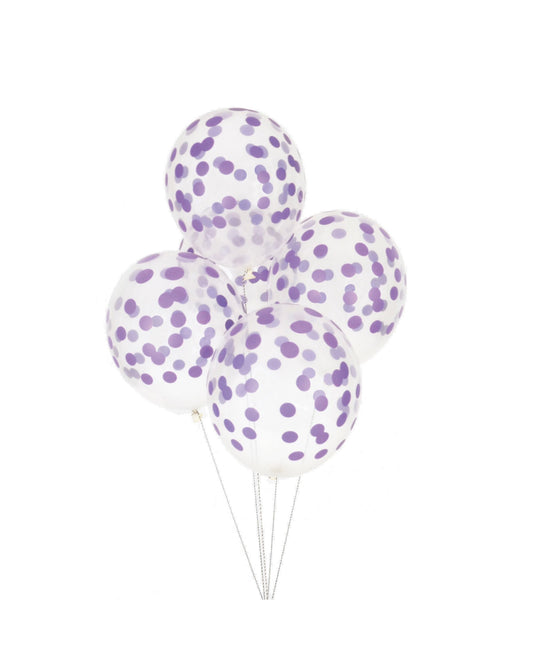 Balões confete violeta (5 Un.)