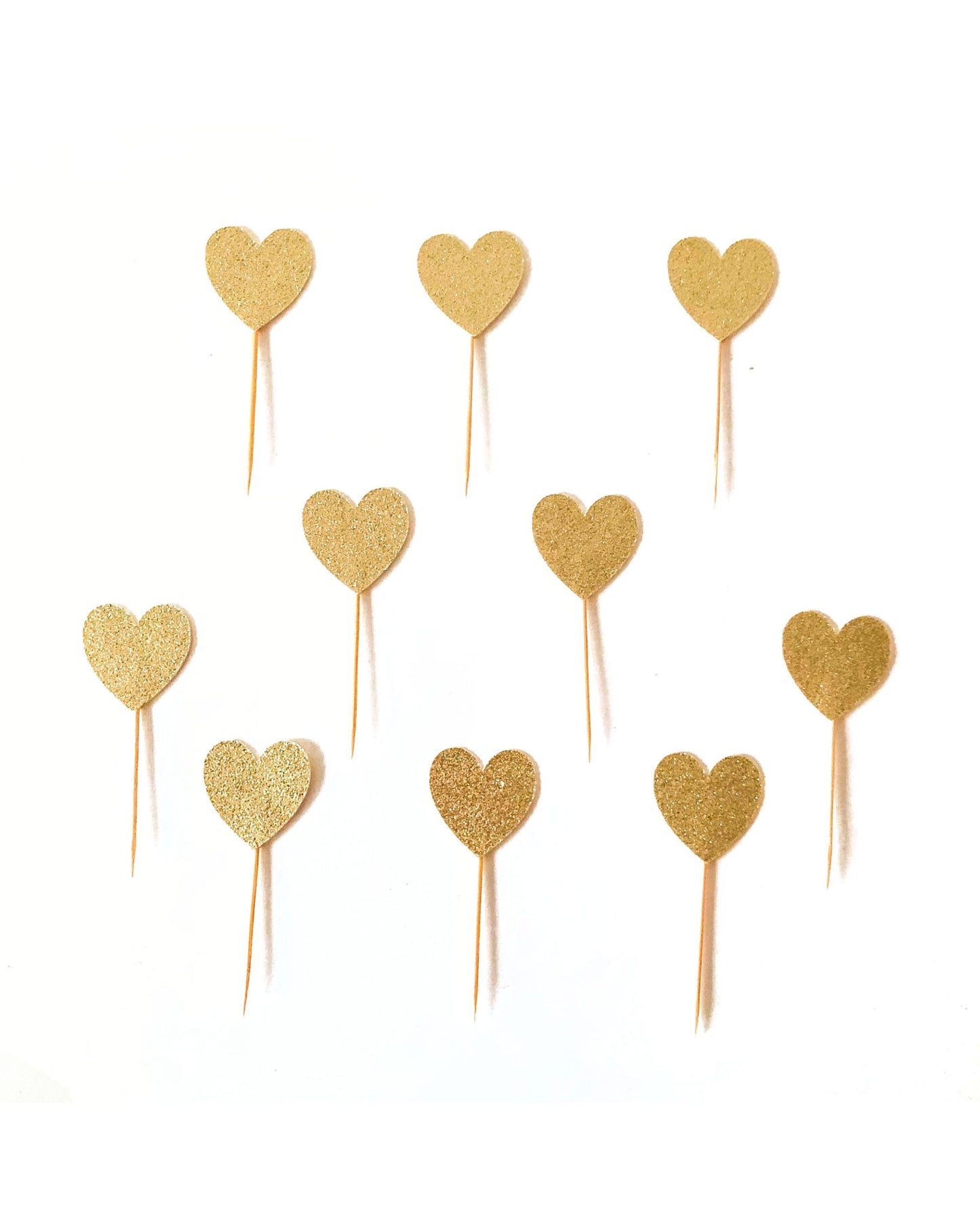 Topos de doces coração dourado (10 Un.)