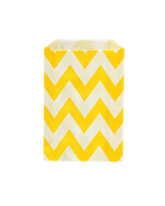 Saquinhos papel zig zag amarelo (12 Un.)