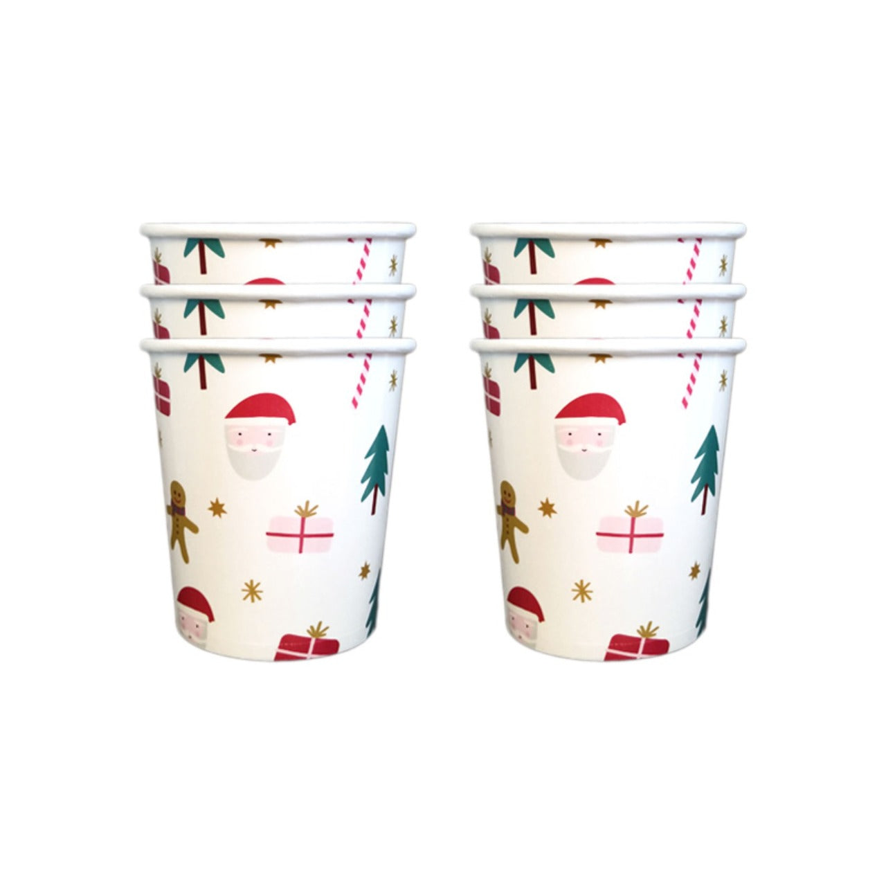 Copos papel natal estampa (8 Un.)