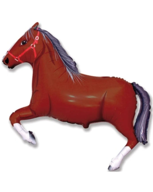 Balão cavalo marrom escuro 81cm